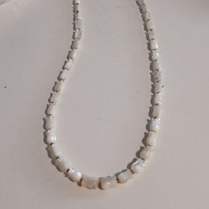 Vintage MOP Hawaiian Carved Tulip Necklace